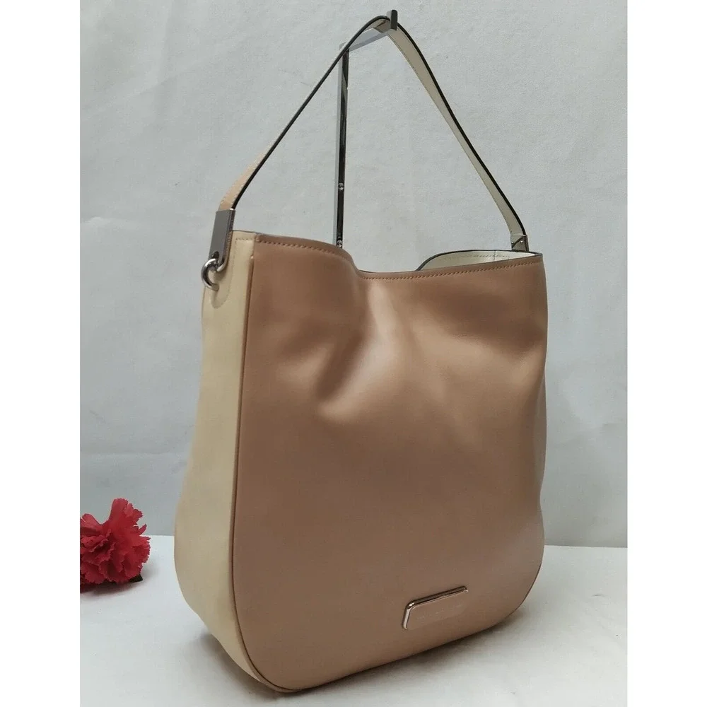 Marc By Marc Jacobs Brown and Ivory Leather Hobo Shoulder Bag